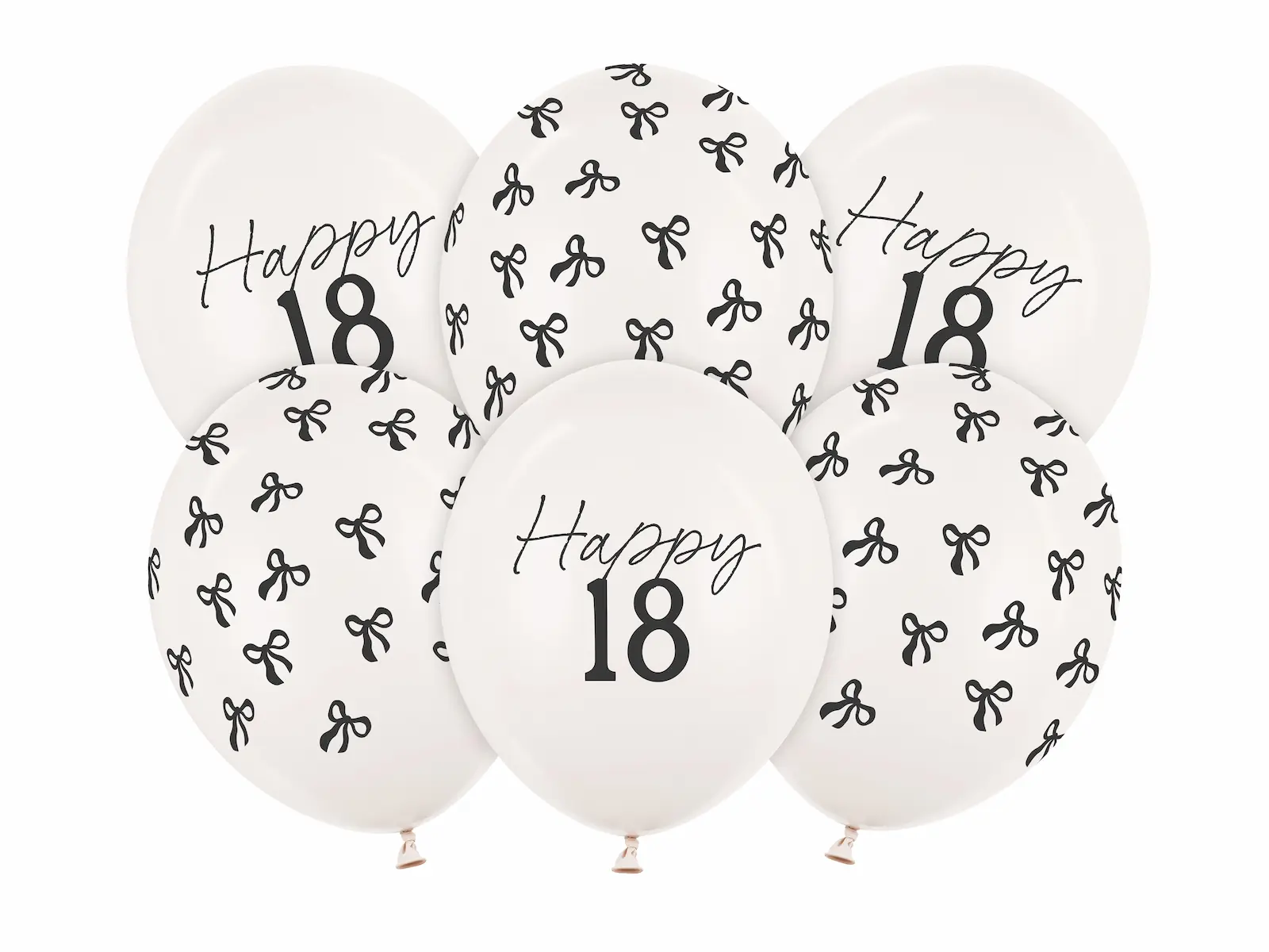 Milestone "Happy 18" Balloner, 6 stk.