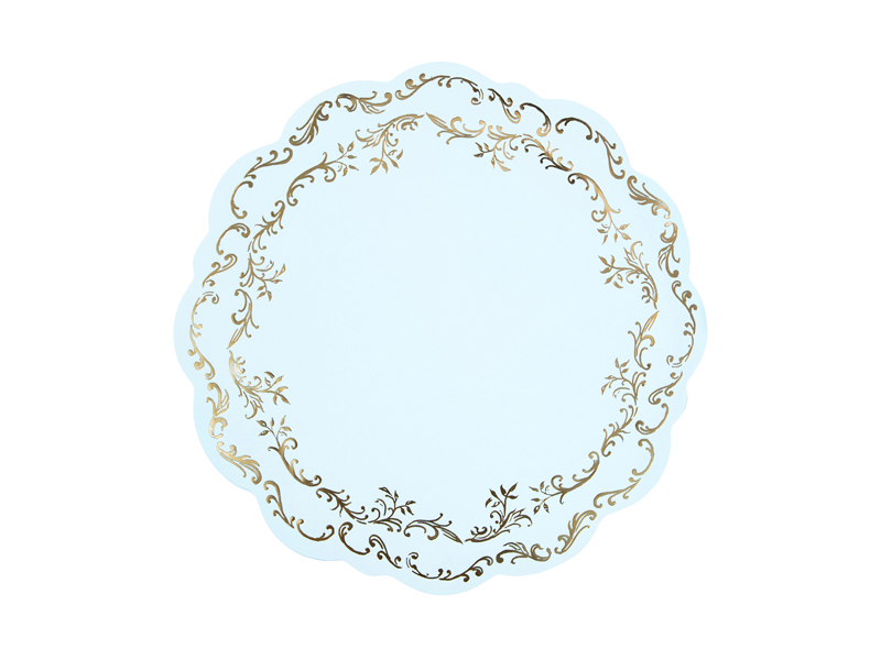 Tallerkenmåtter Ornament Lyseblå (6 stk.)