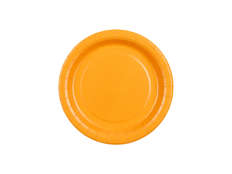 Paptallerkener Lys Orange 18 cm (6 stk.)