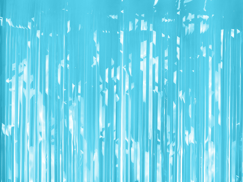 Lys Himmelblå Glimmerforhæng - 100 x 200 cm