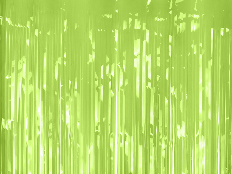 Lysegrønt Glimmerforhæng - 100 x 200 cm