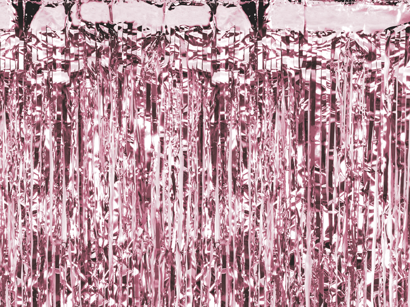 Rosegold Glimmerforhæng - 100 x 200 cm