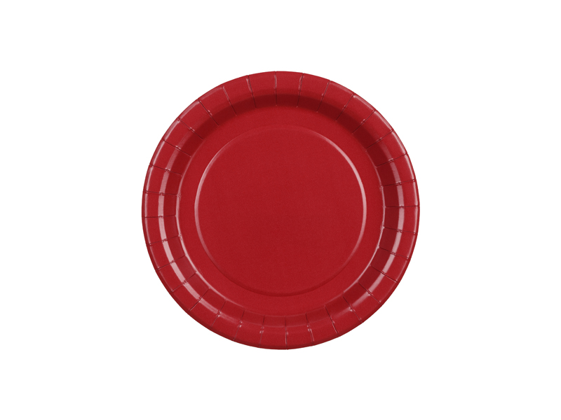 Paptallerkener Mørkerøde 18 cm (6 stk.)