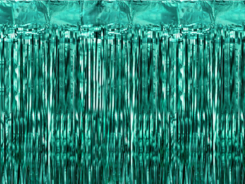 Grøn Glimmerforhæng Folie 100x200cm