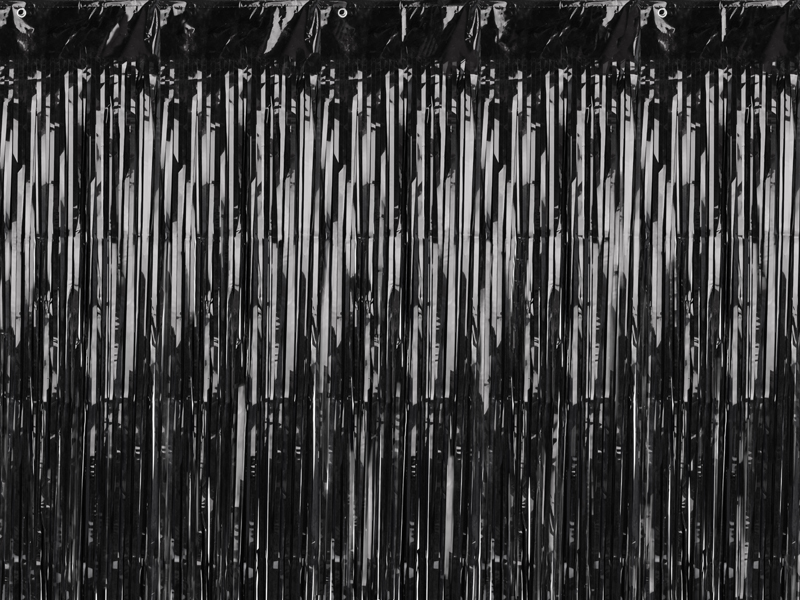 Sort Glimmerforhæng - 90 x 250 cm