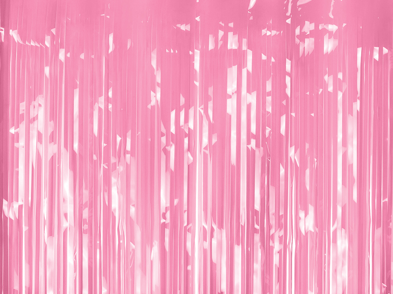 Lyserødt Glimmerforhæng - 100 x 200 cm
