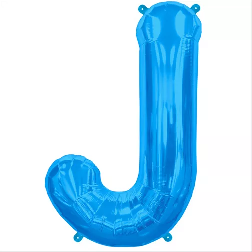 Blåt Folie Bogstav "J"