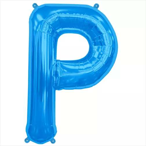 Blåt Folie Bogstav "P"